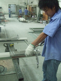 Production line for fire-rated glass and steel door 5